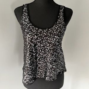 Black Tank with Sequins